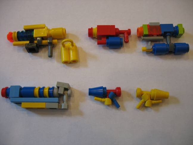 From top left:  CPS 3200, Helix, Flash Flood, Vindicator, Max-D 2000 (x2)
